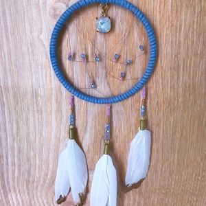 Blue dream catcher with stone